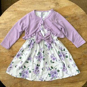 5/$20 NEW 2Pc 2-3Y Girls Floral Dress & Shrug Outfit